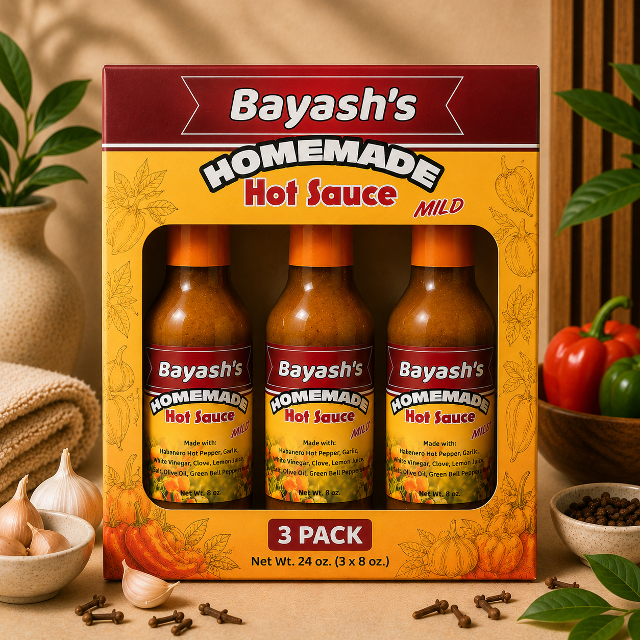 Bayash's Hot Sauce Pack 3